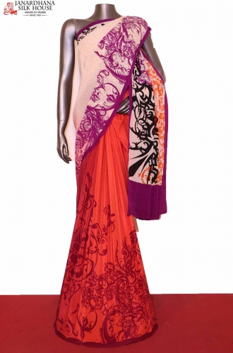Abstract Exclusive Pure Crepe Silk Saree